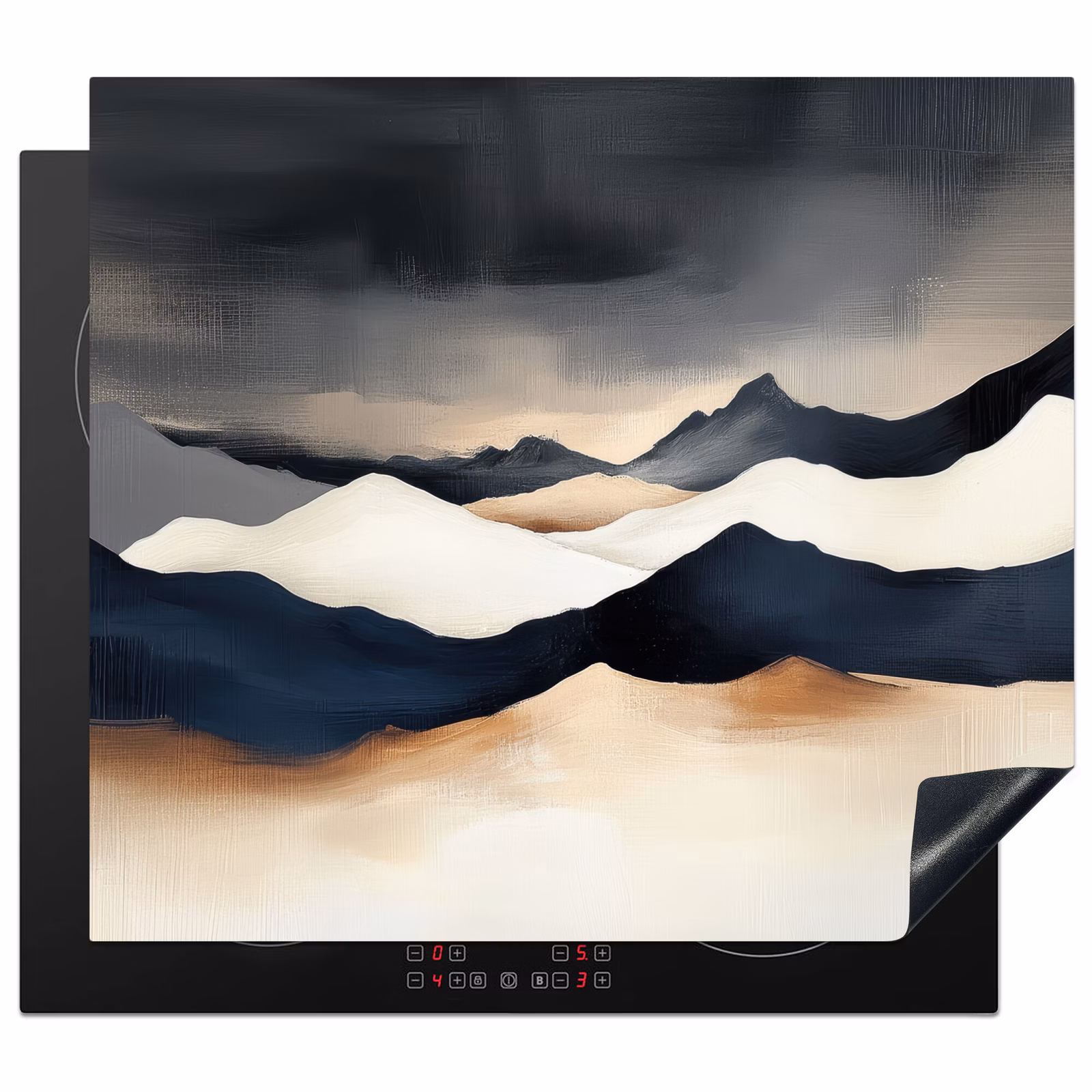 Induction hob protector - Mountains - Dark blue - Landscape — 1