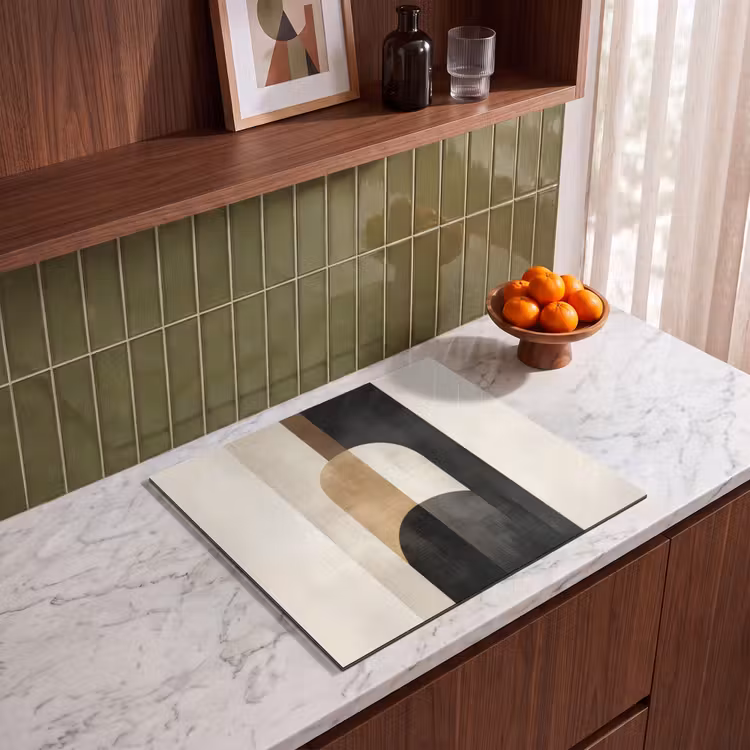 Induction hob protector - Geometric - Shapes - White — 4