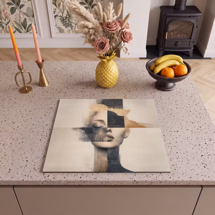 Induction hob protector - Gold - Woman - Rectangles — 3
