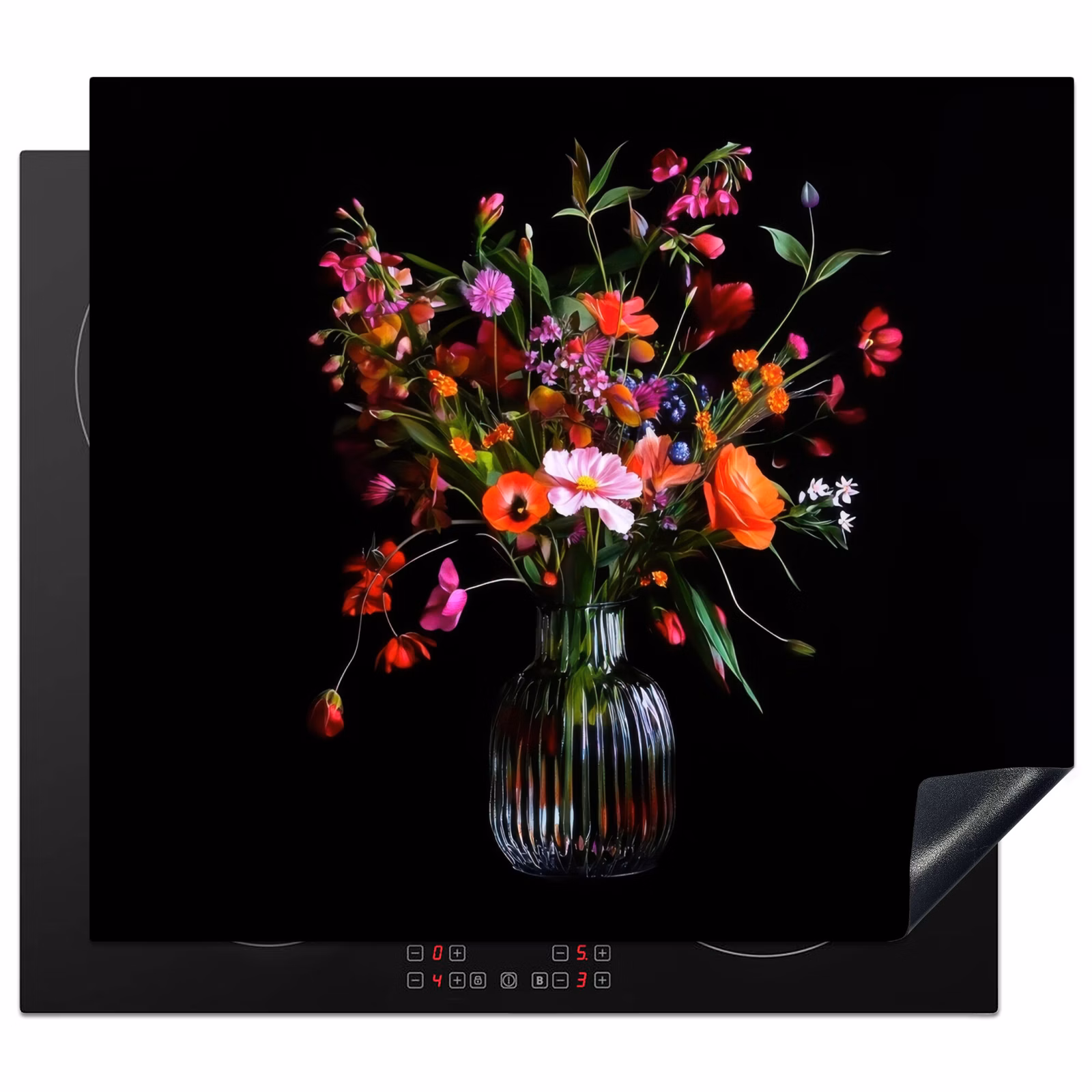 Induction hob protector - Bouquet - Field Flowers - Vase — 1