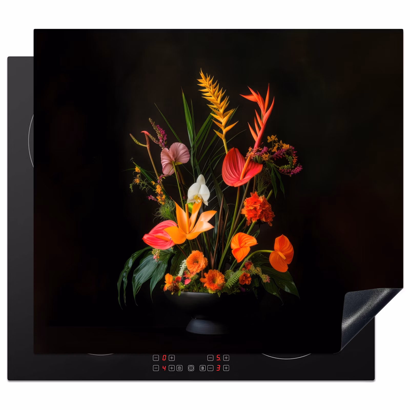 Induction hob protector - Bowl - Bouquet - Flowers — 1