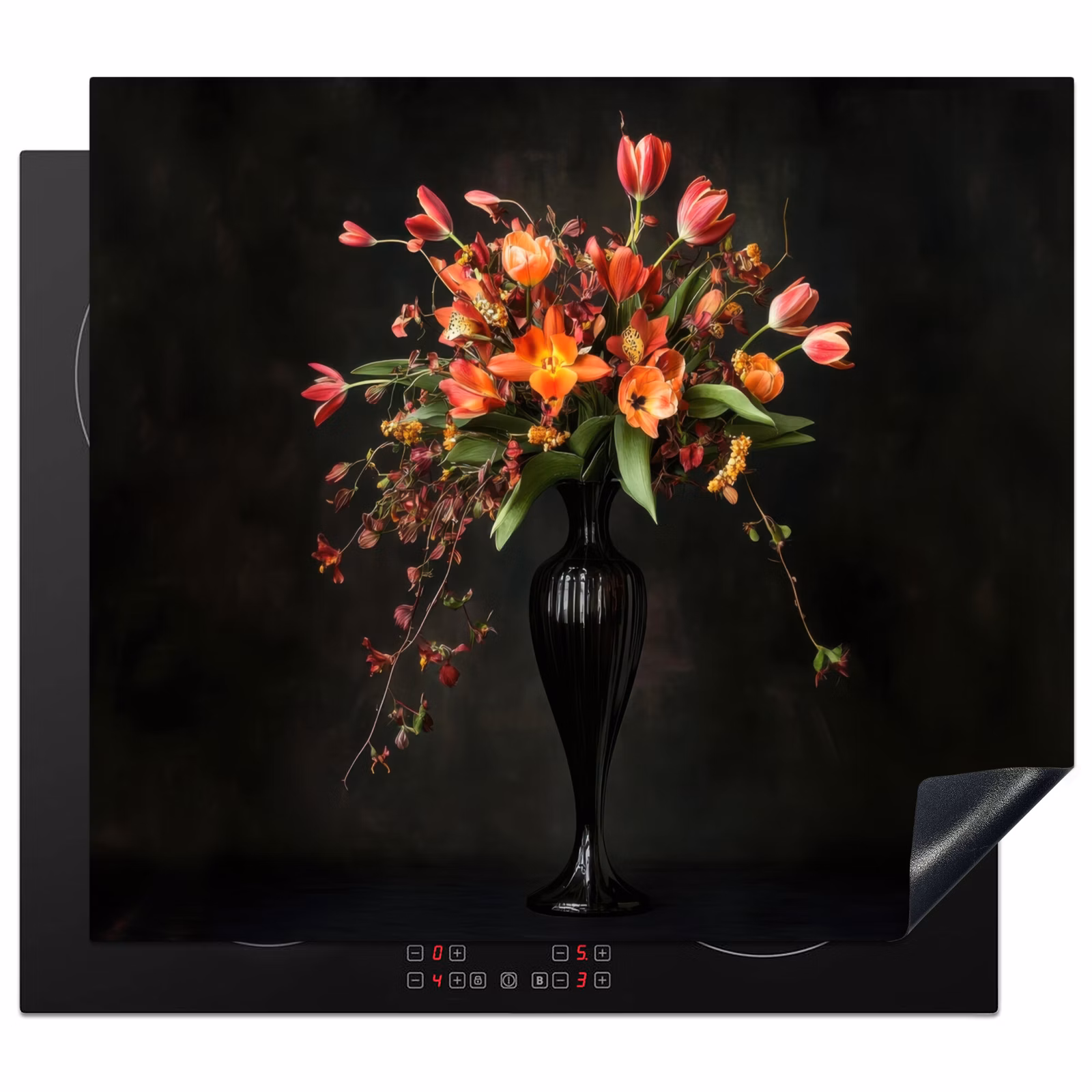 Induction hob protector - Ornate - Bouquet - Vase — 1