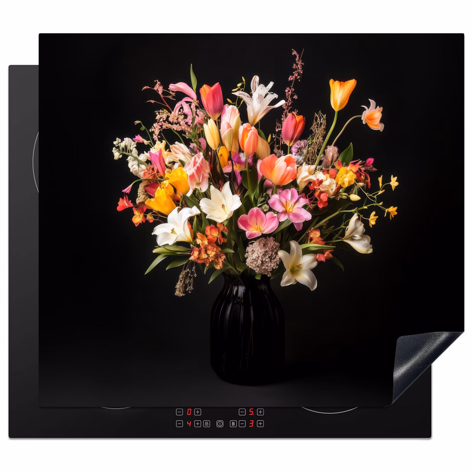 Induction hob protector - Vase - Flowers - Tulips — 1