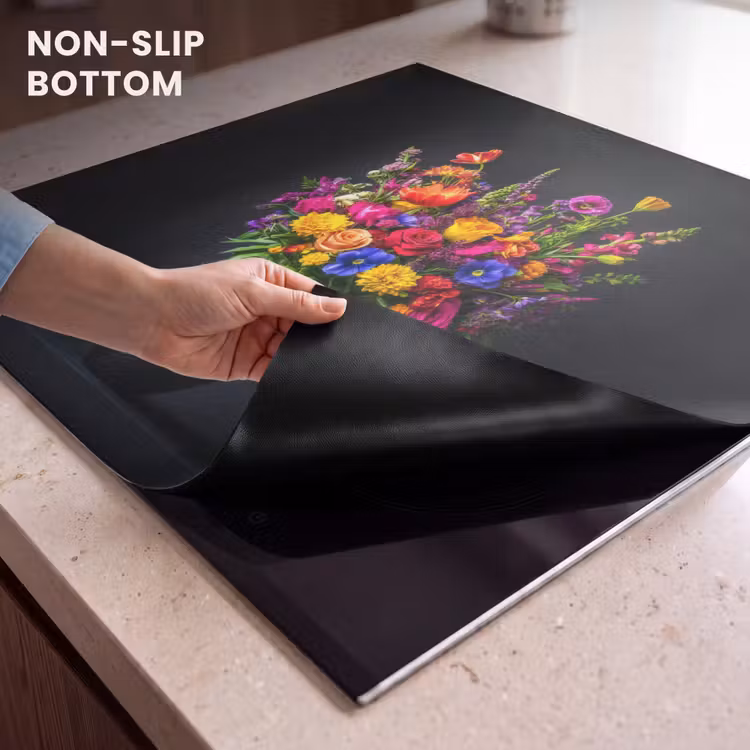 Induction hob protector - Brightly colored - Flowers - Vase — 5