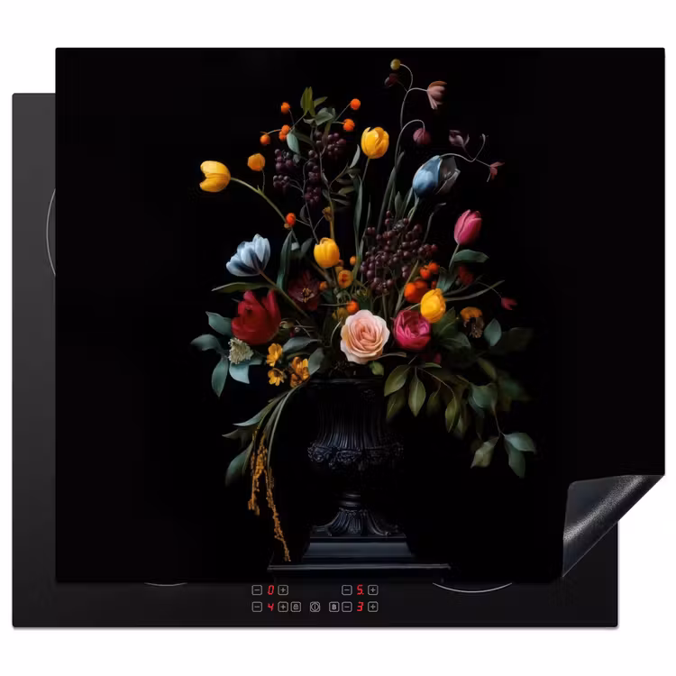 Induction hob protector - Classic - Vase - Bouquet - Flowers — 1