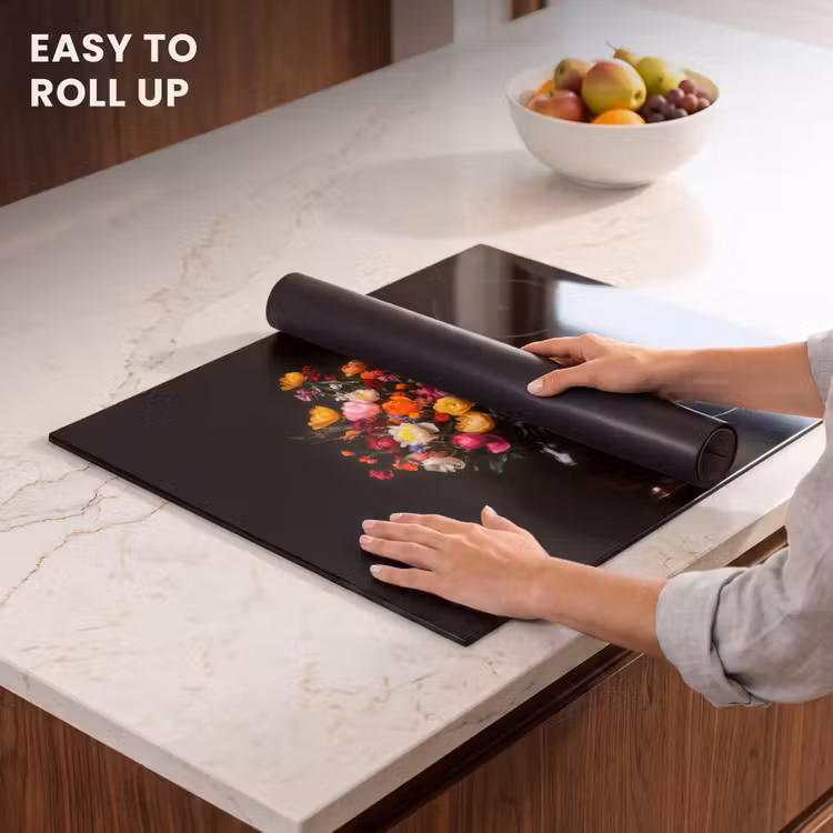 Induction hob protector - Colorful - Bouquet - Vase - Dark brown — 6