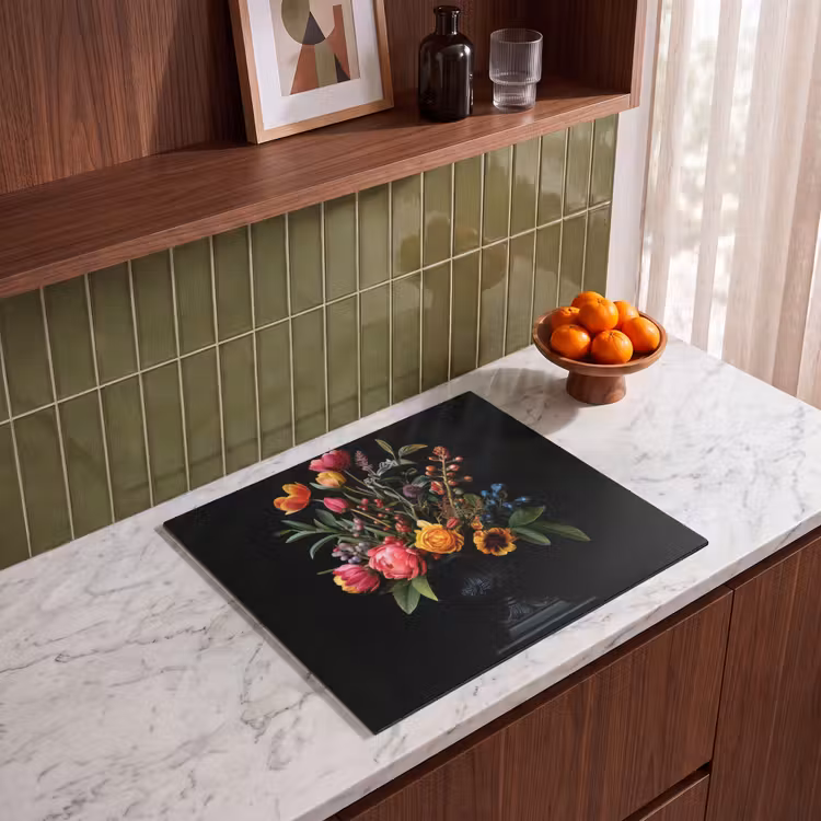 Induction hob protector - Tulips - Berries - Bouquet - Vase — 4
