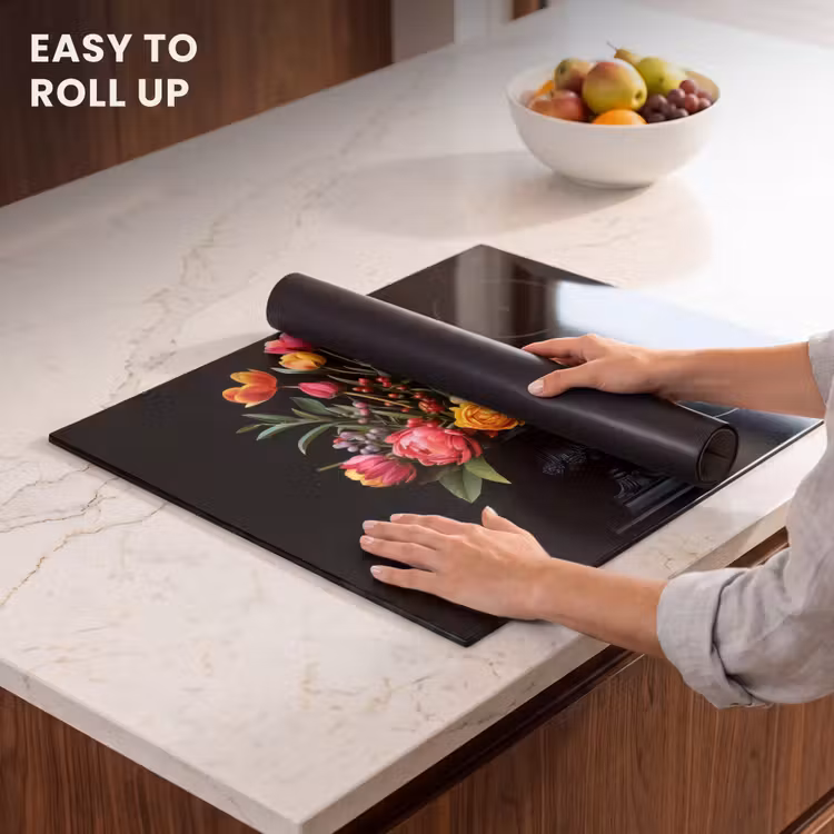 Induction hob protector - Tulips - Berries - Bouquet - Vase — 6