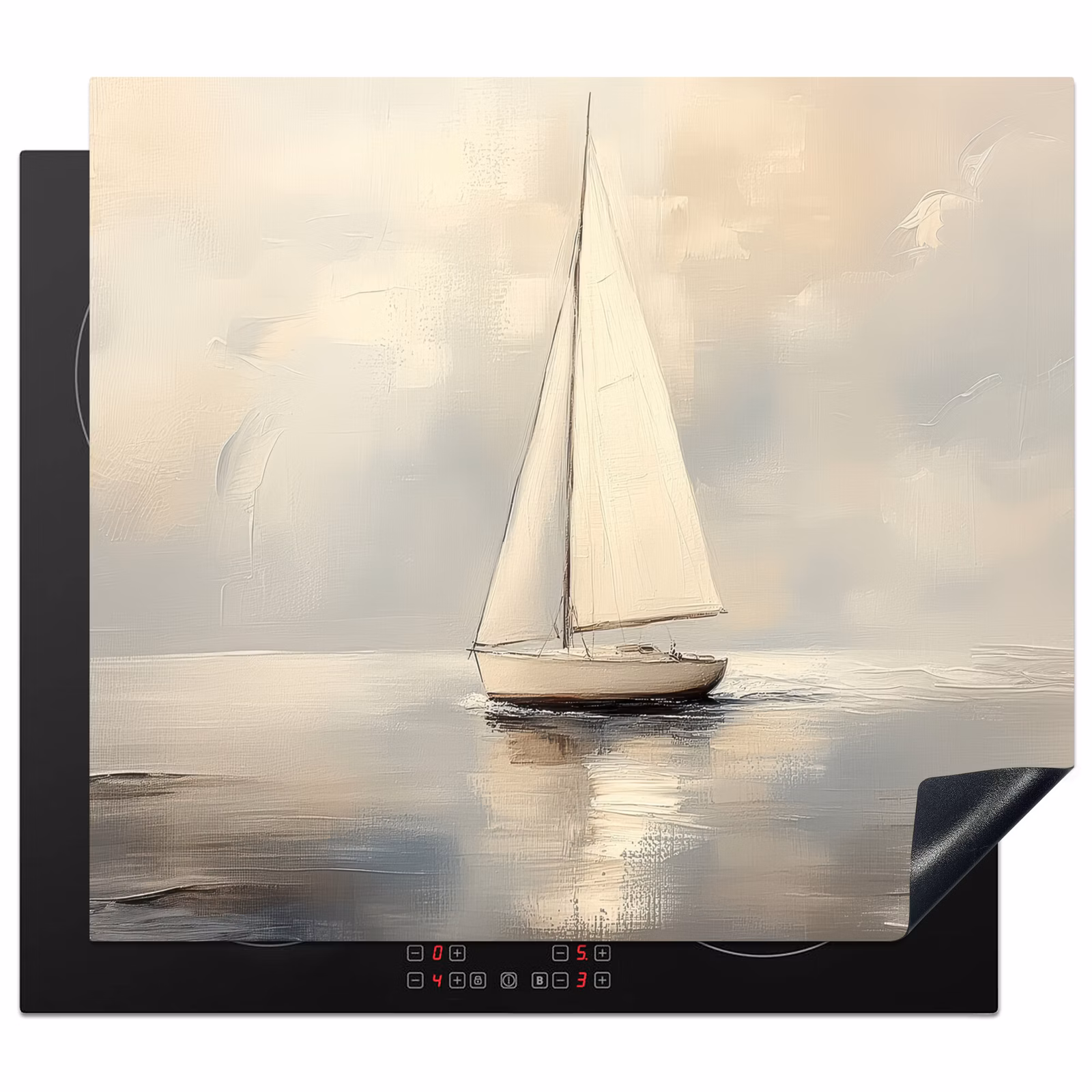 Induction hob protector - Sailing ship - Sea - Cloudy — 1