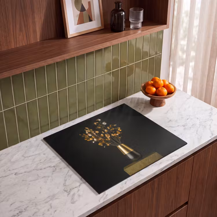 Induction hob protector - Golden brown - Leaves - Vase - Autumnal — 4