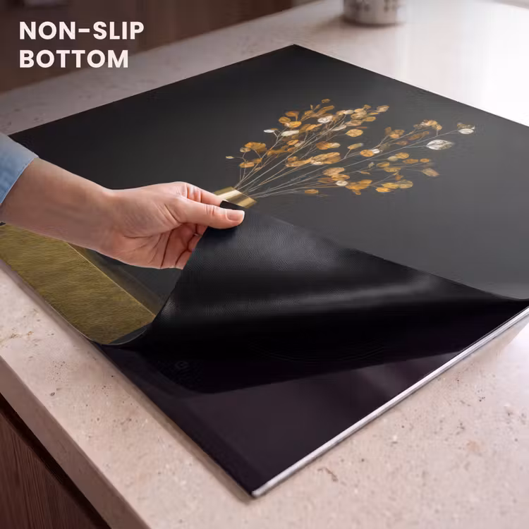 Induction hob protector - Golden brown - Leaves - Vase - Autumnal — 5