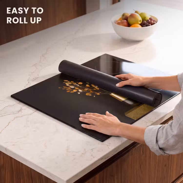 Induction hob protector - Golden brown - Leaves - Vase - Autumnal — 6