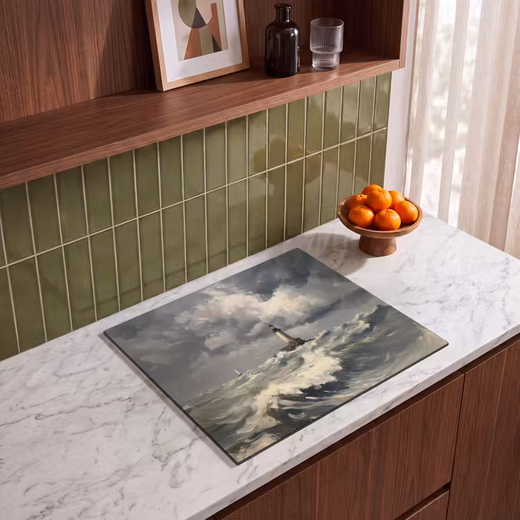 Induction hob protector - Lighthouse - Waves - Storm — 4