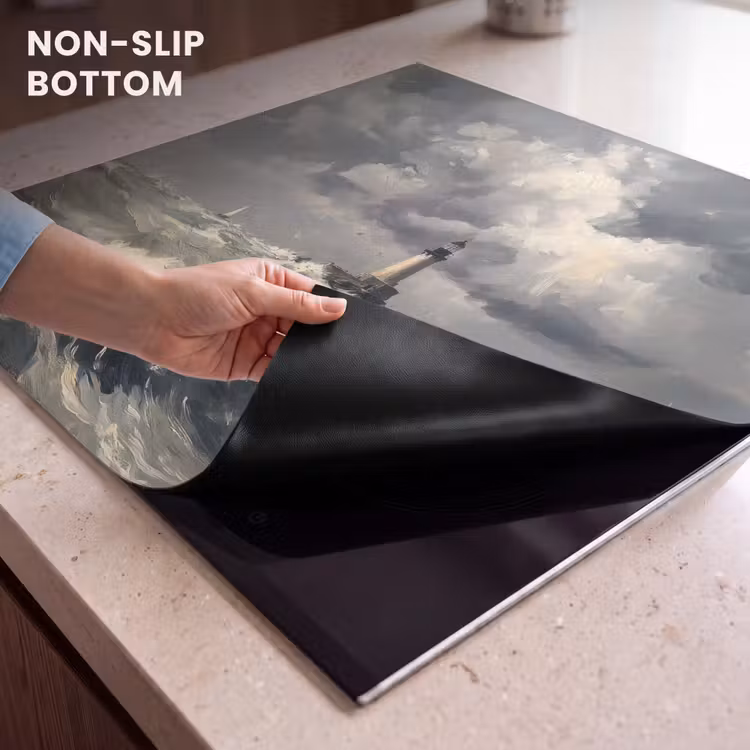 Induction hob protector - Lighthouse - Waves - Storm — 5