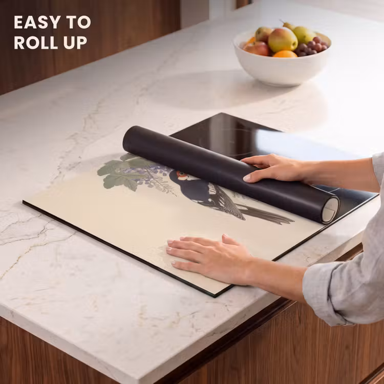 Induction hob protector - Woodpecker - Flowers - Purple — 6