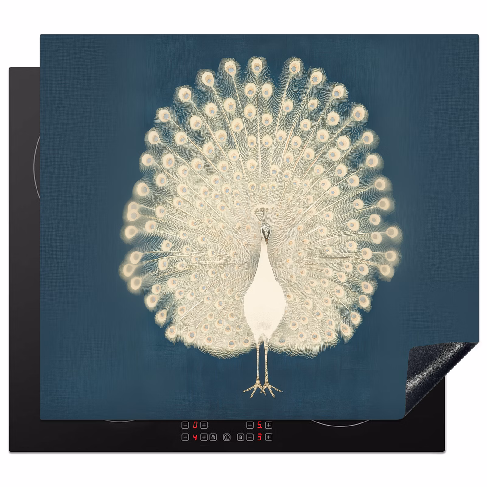 Induction hob protector - Bird - Blue - Vintage — 1
