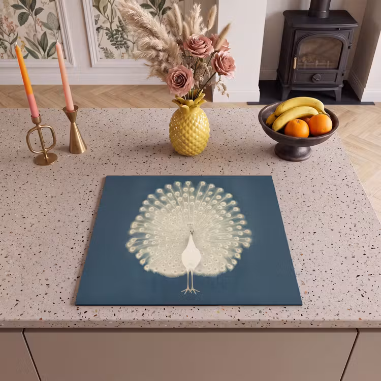 Induction hob protector - Bird - Blue - Vintage — 3