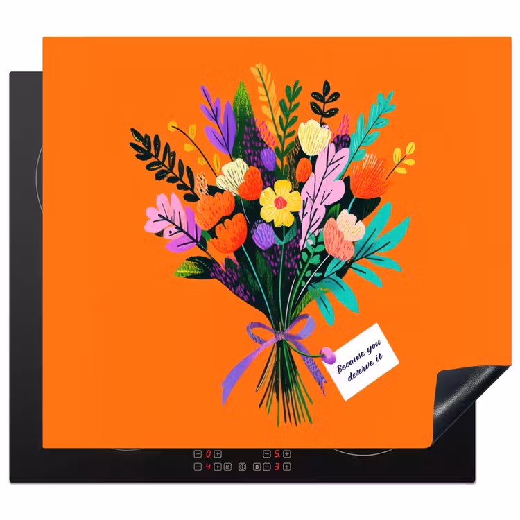 Induction hob protector - Card - Bouquet - Flowers — 1