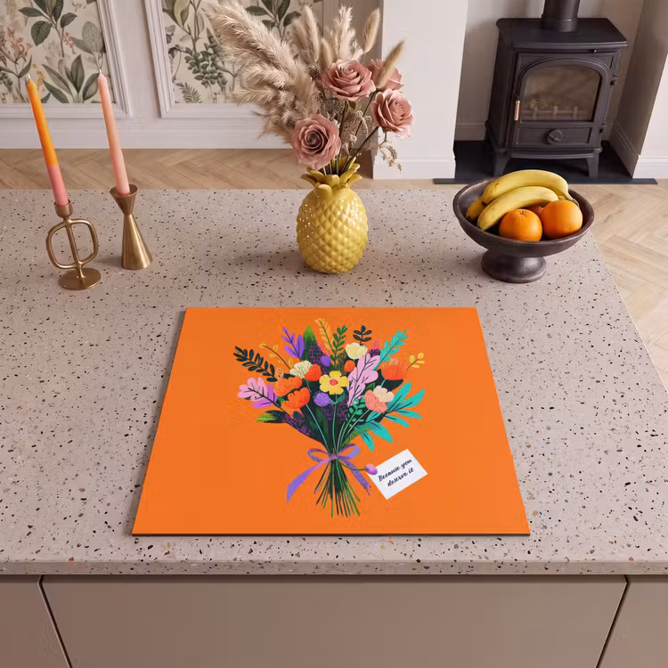 Induction hob protector - Card - Bouquet - Flowers — 3