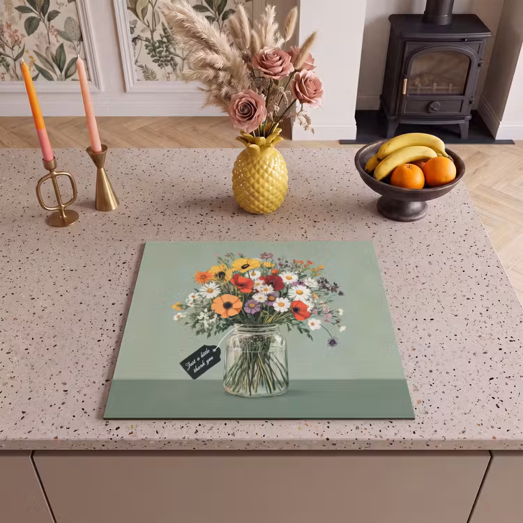 Induction hob protector - Flowers - Vase - Card — 3