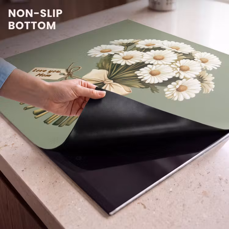 Induction hob protector - Ribbon - Bouquet - Green - Quote — 5
