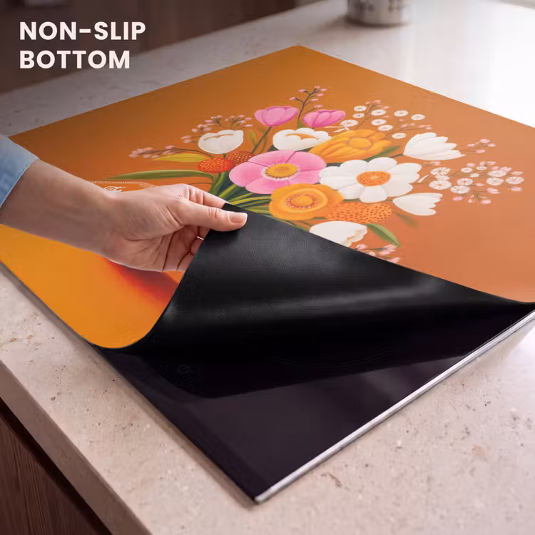 Induction hob protector - Vase - Flowers - Orange — 5