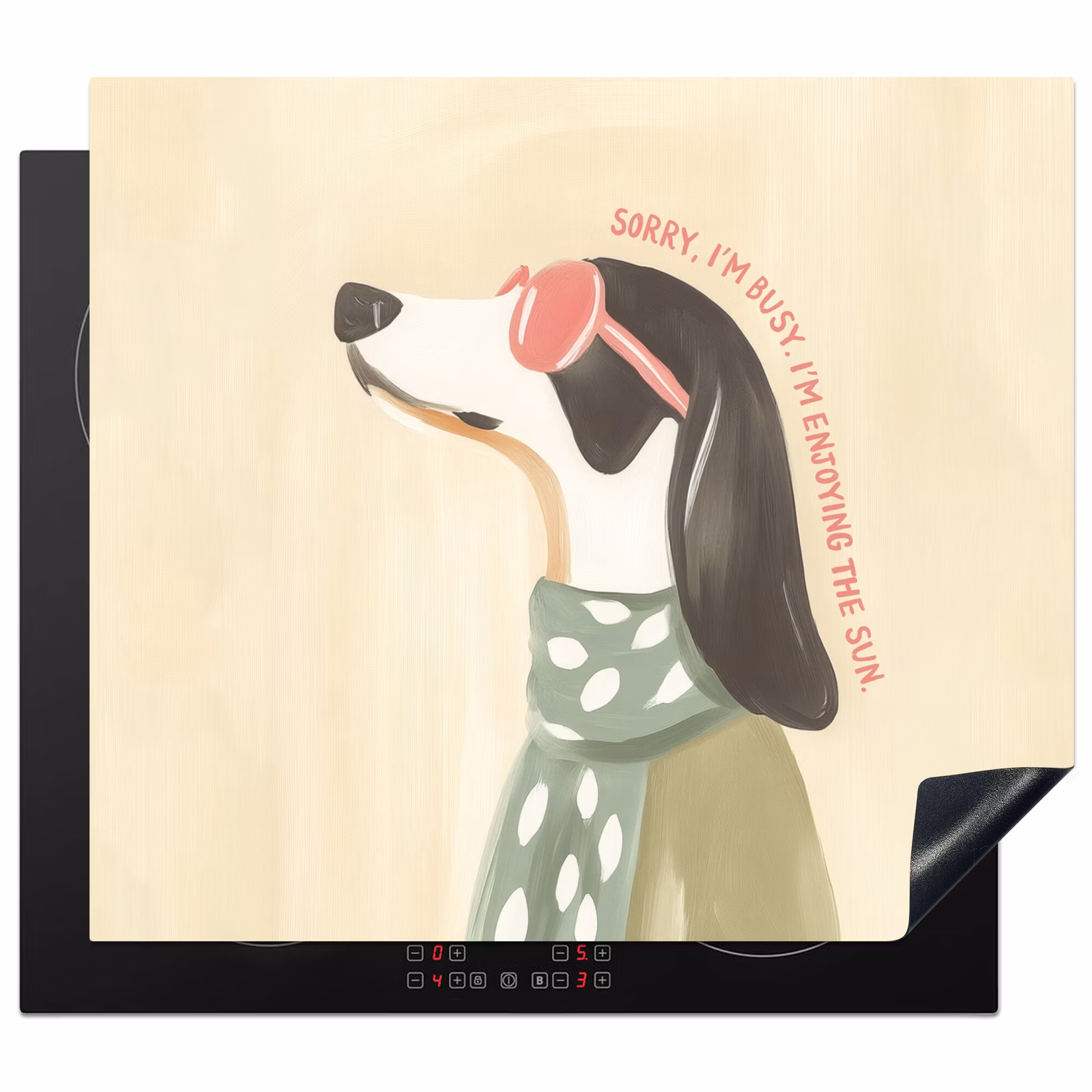 Induction hob protector - Quote - Dog - Sunglasses — 1