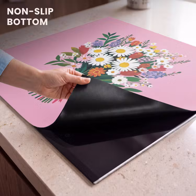 Induction hob protector - Flowers - Quote - Card - Colorful — 5