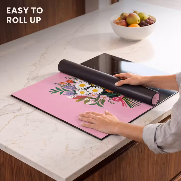 Induction hob protector - Flowers - Quote - Card - Colorful — 6