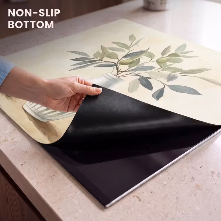 Induction hob protector - Vase - Ceramic - Olive branches — 5
