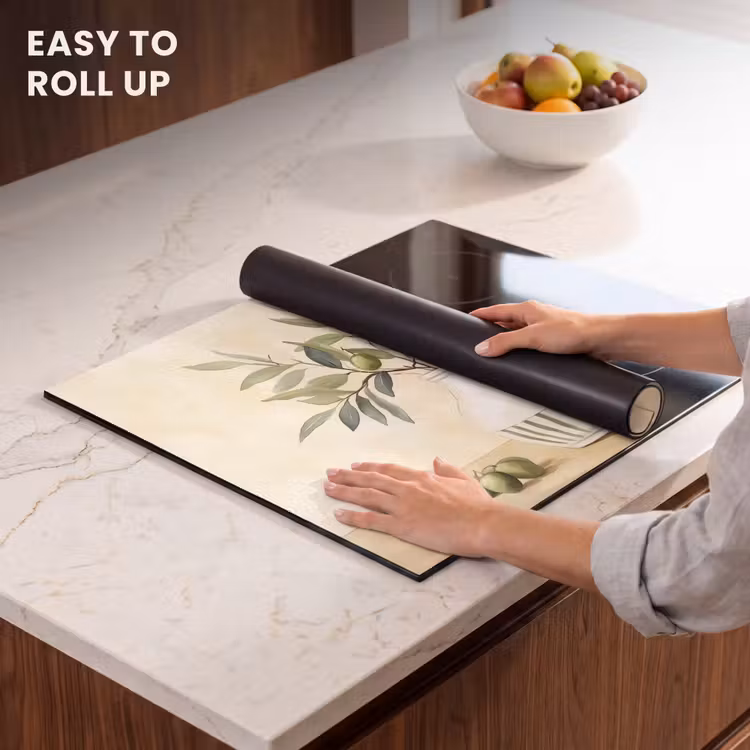 Induction hob protector - Vase - Ceramic - Olive branches — 6