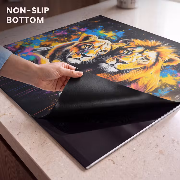 Induction hob protector - Lions - Painting - Colors — 5