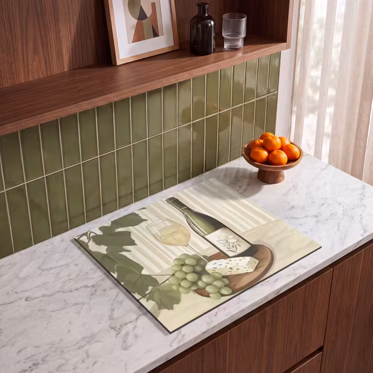 Induction hob protector - Wine - grapes - cheese - leaves — 4