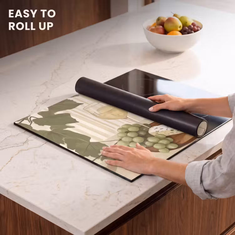 Induction hob protector - Wine - grapes - cheese - leaves — 6