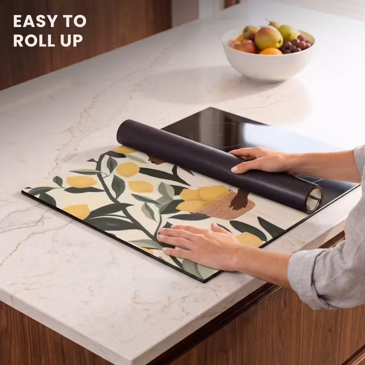 Induction hob protector - Woman - Basket - Lemons - Leaves — 6