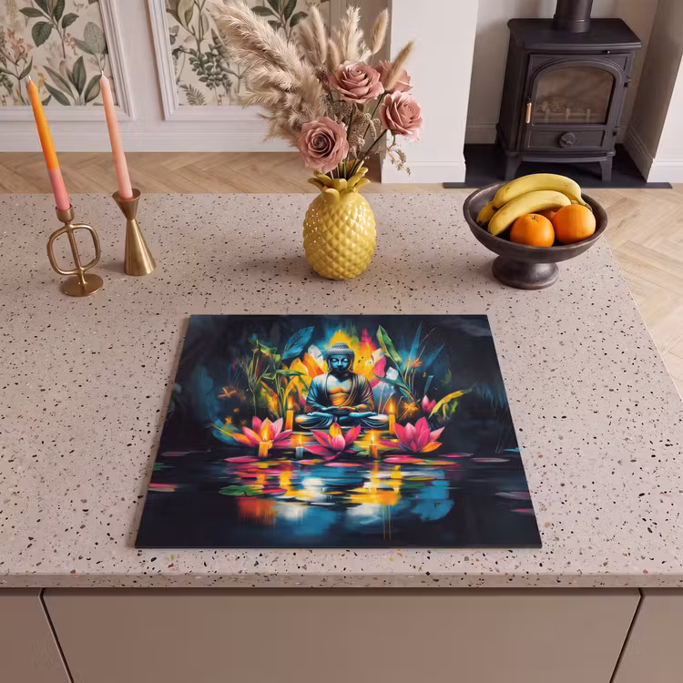 Induction hob protector - Candles - Flowers - Buddha - Water — 3