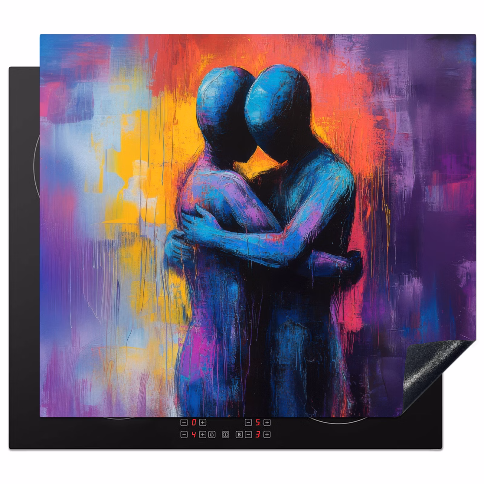 Induction hob protector - Embracing - Bodies - Purple — 1