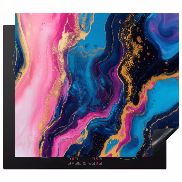 Induction hob protector - Marble - Modern - Gold — 1