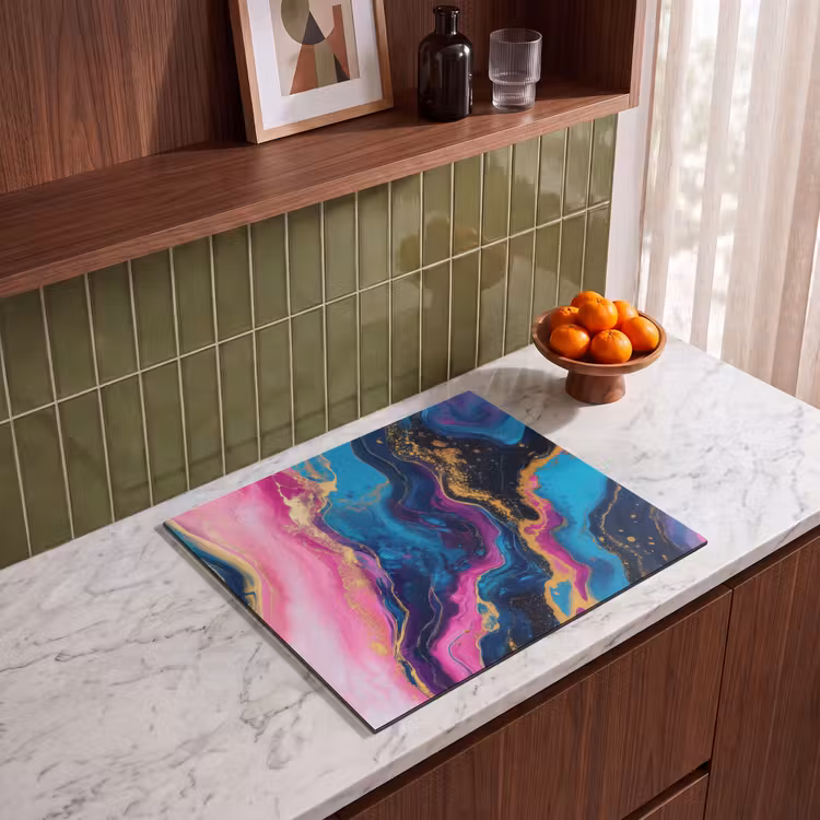 Induction hob protector - Marble - Modern - Gold — 4