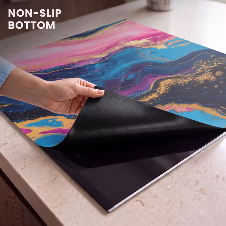 Induction hob protector - Marble - Modern - Gold — 5