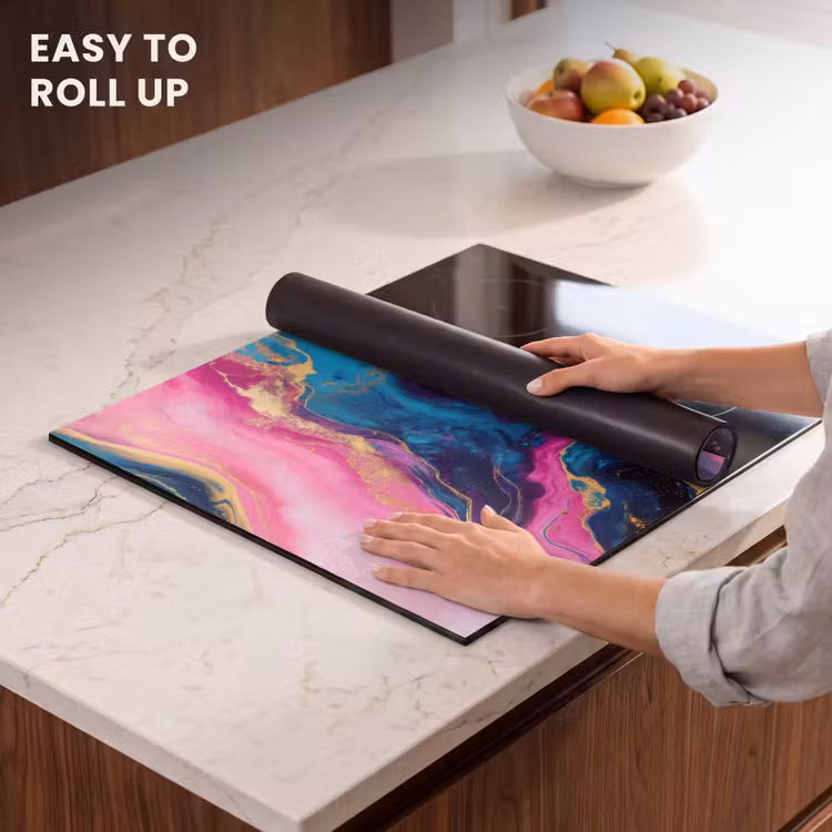 Induction hob protector - Marble - Modern - Gold — 6