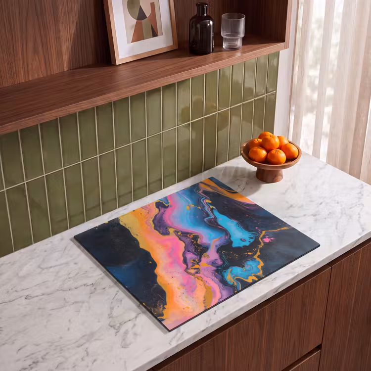 Induction hob protector - Modern - Marble - Orange — 4