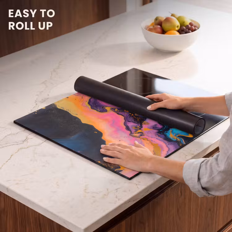 Induction hob protector - Modern - Marble - Orange — 6