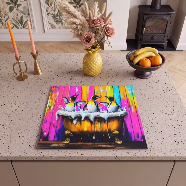 Induction hob protector - Penguins - Bathtub - Colorful - Foam — 3