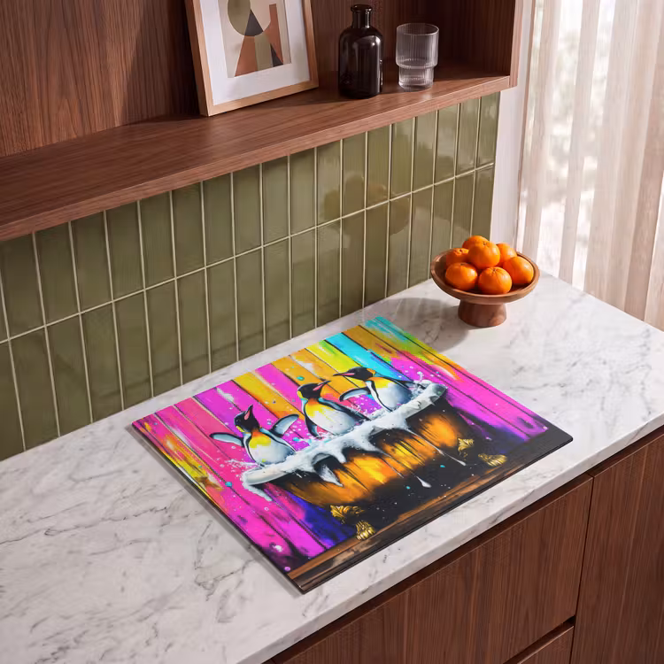 Induction hob protector - Penguins - Bathtub - Colorful - Foam — 4