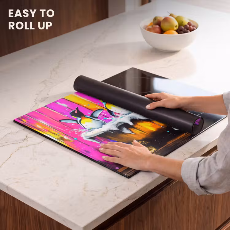 Induction hob protector - Penguins - Bathtub - Colorful - Foam — 6