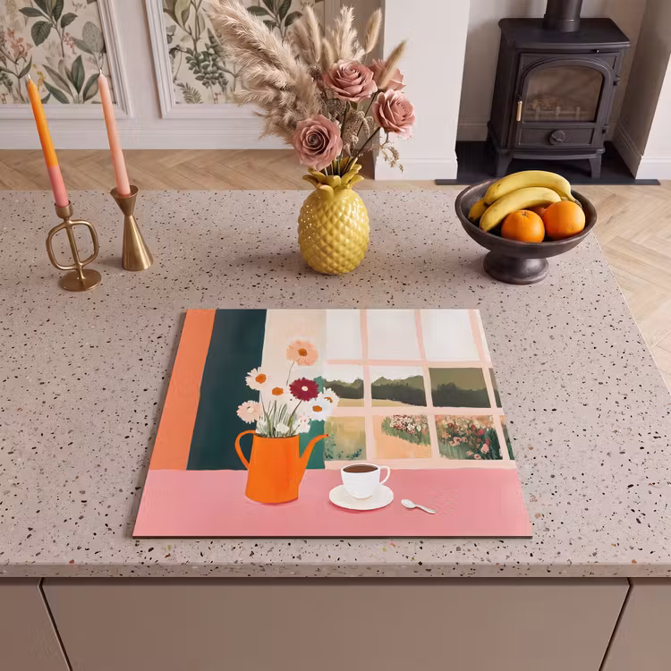 Induction hob protector - Flowers - Coffee - Window — 3