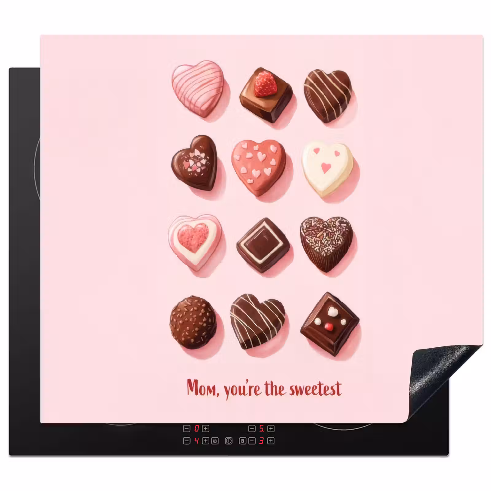 Induction hob protector - Chocolates - Heart shaped - Dearest — 1