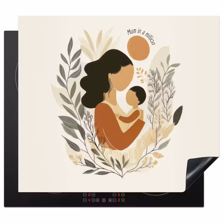 Induction hob protector - Illustration - Quote - Mother — 1
