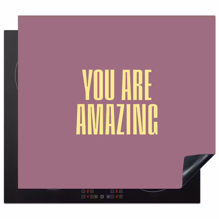 Induction hob protector - Text - Purple - Amazing — 1